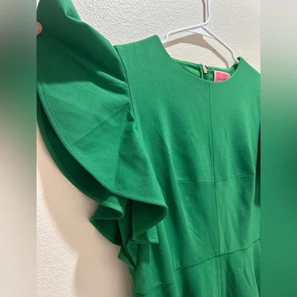 Kate Spade Ponte Flutter Sleeve dress Kelly Green (14) - Picture 2 of 8